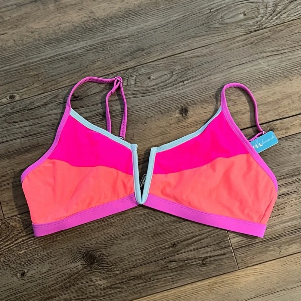 Colorblock Bikini Set - Pink and Purple Popvil - Picture 4 of 5